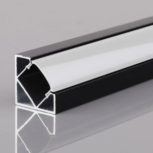 Profil din aluminiu pentru banda LED, 18 x 18 mm, 3 m, negru, Horoz