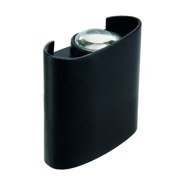 Aplica de perete decorativa, 2 W, 4200 K, 260 lm, negru, IP65, PROTON-2 Horoz