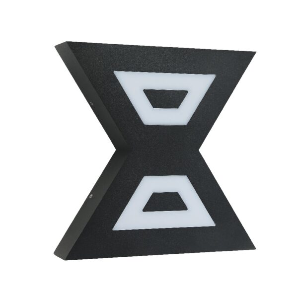 Aplica de perete decorativa, 12 W, 4200 K, 910 lm, negru, IP54, METROPOL-12 Horoz
