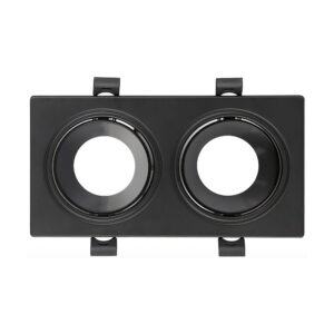 Spot LED patrat incastrat, 2x10 W, IP20, negru, AZELYA-3 Horoz