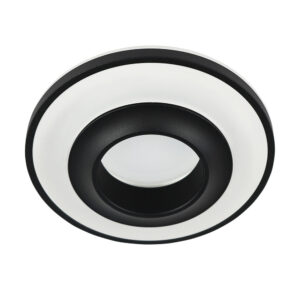Spot LED rotund incastrat, 10 W, IP20, negru, BEGONVİL Horoz