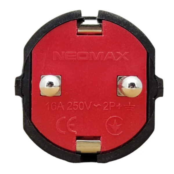 Fisa cu impamantare, 16А, neagra, Neomax