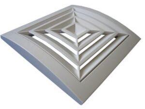 Grila de ventilare ND12G Europlast. Plastic. De tavan. 190 x 190 mm.d 125 mm.