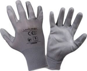 Manusi poliester. acoperire poliuretan. blister. gri. L-9 / L230209K