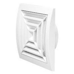 Grila de ventilatie ND10G Europlast. 148 x 153 mm. D 100 mm. PVC. Alb