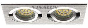 Spot incorporabil LED STYLE Vivalux. MR16. 2 x GU5.3. Aluminiu.