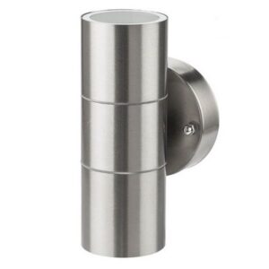 Corp de iluminat exterior pentru fatada GRENADA Vivalux. Pe perete. Inox. 2 x GU10. IP44. max 35 W. 87 x 160 x 80 mm.
