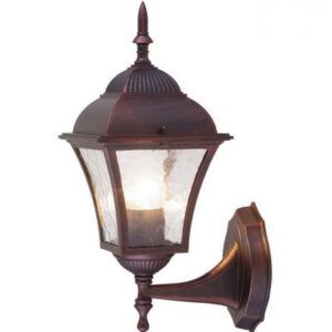 Felinar de gradina SOFIA Vivalux. Montaj perete. Directionat in sus. Patina rosie. 1xE27. max 60W. IP44. 185x145x350mm.