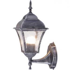 Felinar de gradina SOFIA Vivalux. Montaj perete. Directionat sus. Argint antic. 1xE27. max 60W. IP44. 185x145x350mm.