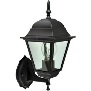 Felinar de gradina RIGA Vivalux. Montaj perete. Directionat in sus. Negru. 1xE27. max 60 W. IP44. 200x145x355mm.