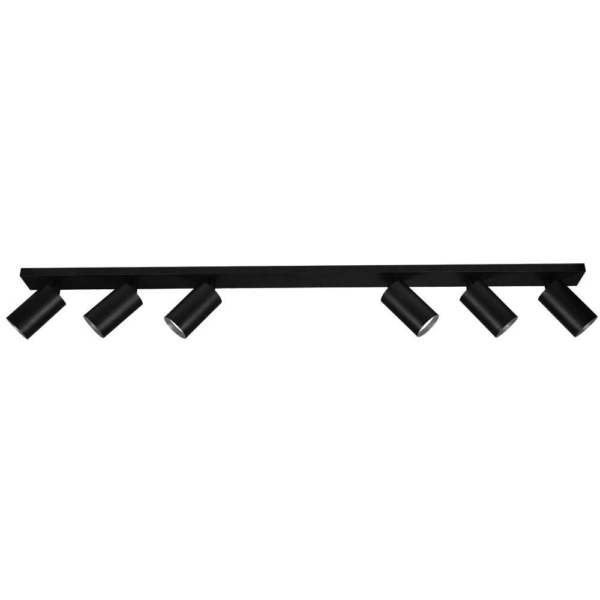 Plafoniera LED rotativa, MR16, 6XGU10, negru, LUX Vivalux
