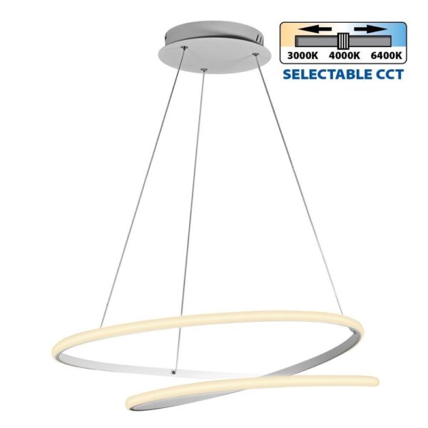 Lustra LED, 56 W, 3000-6400 K, 4116 lm, alb, CCT, DREAM Vivalux
