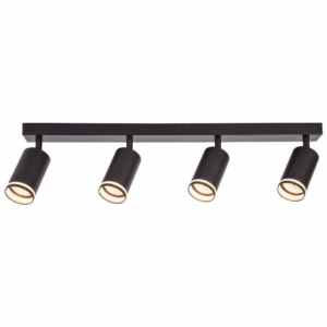 Plafoniera LED rotativa, MR16, 4XGU10, negru, KING Vivalux