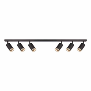 Plafoniera LED rotativa, MR16, 6XGU10, negru, KING Vivalux