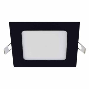 Spot LED incastrat, 6 W, 4000 K, 400 lm, negru, GRID Vivalux