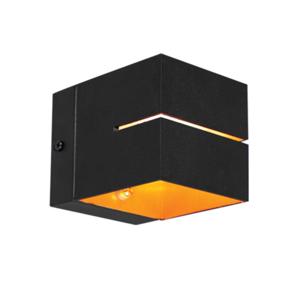 Aplica de perete decorativa, G9, negru/auriu, ADEL WL721 Vivalux