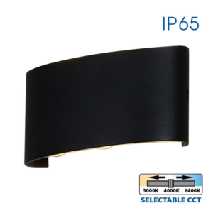 Corp de iluminat pe perete, 6 W, 3000-6400 K, 460 lm, IP65, negru, ARUBA Vivalux