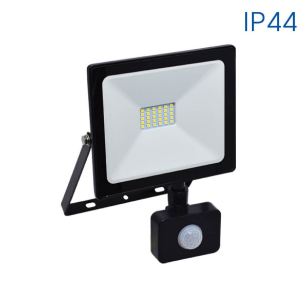 Proiector LED cu senzor, 20 W, 1600 lm, 6400 K, IP44, negru, NYX Vivalux