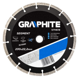 Disc diamantat segmentat 57H619 Graphite. 230 x 22.2 mm.