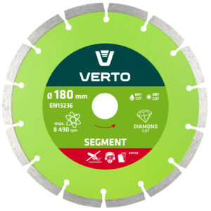 Disc diamantat segmentat Turbo 61H3S8 Verto. 180 x 22.2 mm.