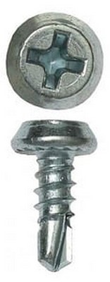 Surub 3.5x9.5 p/u met.-met. cu burghiu pina la 2.0mm. zincat '100buc' METRIC