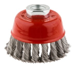 Perie de sarma impletita M14-2 MPN. Conica. Cu filet. d 75 mm.