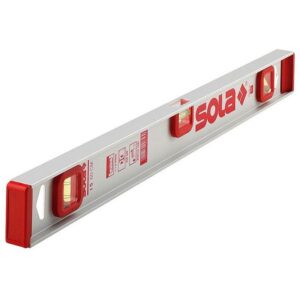 Nivela din profil-X aluminiu 120cm. argintiu 3 capsule I 5 120 Sola