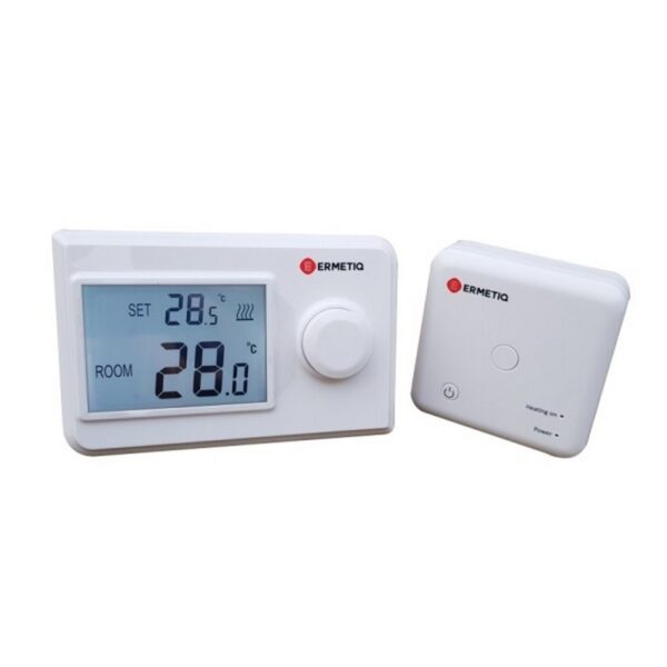 Termostat neprogramabil, radiofrecventa, ecran LCD, cu baterii, WiFi, AtfaTcch