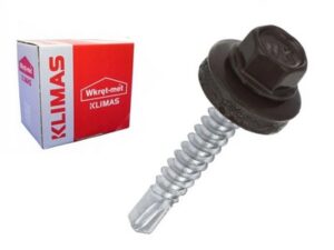 Surub pentru tigla metalica, autoforant cu saiba WF Wkret-met. Metal. Gri-Maro RAL 8019. 4.8 x 19 mm. 250 buc.