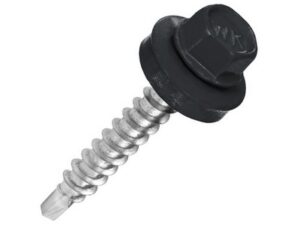 Surub pentru tigla metalica, autoforant cu saiba WFD Wkret-met. Metal. Gri antracit RAL 7016. 4.8 x 35 mm. 250 buc.
