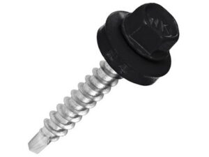 Surub pentru tigla metalica, autoforant cu saiba WFD Wkret-met. Metal. Maro RAL 8019. 4.8 x 35 mm. 250 buc.