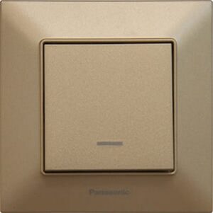 Intrerupator simplu cu indicator luminos Arkedia Slim Panasonic. Bronz
