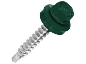 Surub pentru tigla metalica, autoforant cu saiba WFD Wkret-met. Metal. Verde RAL 6005. 4.8 x 25 mm. 250 buc.