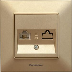 Priza telefonica ordinara ' RJ11 cat3 ' Arkedia Slim Panasonic. Bronz