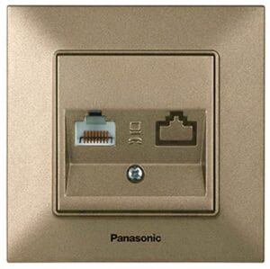 Priza de date ordinara ' RJ45 cat5e ' Arkedia Slim Panasonic. Bronz
