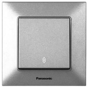 Intrerupator cap scara cu o clapa Arkedia Slim Panasonic. Argint.