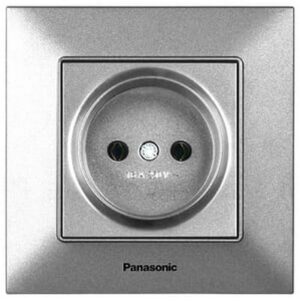 Priza fara impamintare Arkedia Slim Panasonic. Argint.