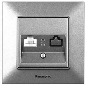 Priza telefonica ordinara ' RJ11 cat3 ' Arkedia Slim Panasonic. Argint