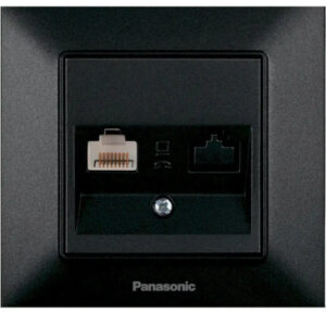 Priza internet, RJ45, CAT5, negru, Arkedia Slim Panasonic
