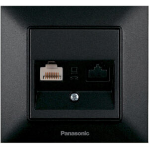 Priza internet, RJ45, CAT6, negru, Arkedia Slim Panasonic