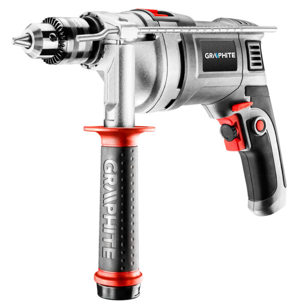 Masina de gaurit cu percutie Graphite. 720 W. 3000 rpm. 48000 bpm. 13 mm.