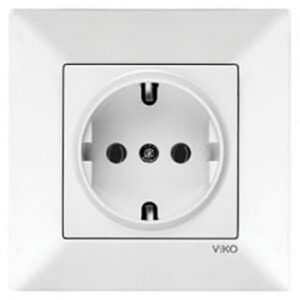 Priza cu impamintare Meridian Viko by Panasonic. Alb. 16 A.