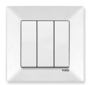 Intrerupator cu trei clape Meridian Viko by Panasonic. Alb