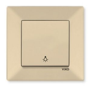 Intrerupator tip impuls cu o clapa Meridian Viko by Panasonic. Bej
