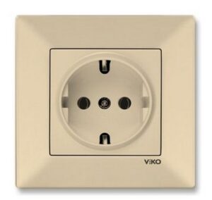 Priza cu impamintare Meridian Viko by Panasonic. Bej