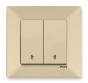 Intrerupator cap scara cu doua clape Meridian Viko by Panasonic. Bej