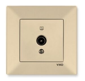 Priza TV de trecere Meridian Viko by Panasonic. Bej
