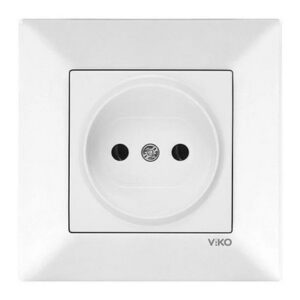 Priza fara impamintare Meridian Viko by Panasonic. conexiune cu surub. Alb
