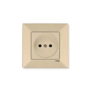 Priza fara impamintare Meridian Viko by Panasonic. fixare cu surub. Bej