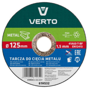 Disc debitare metal. 125 x 1.5 х 22mm. 10buc.Verto.